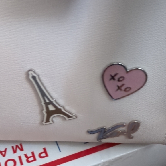 **Entry Only** Karl Lagerfeld White Satchel/Tote Bag New - Picture 3 of 7